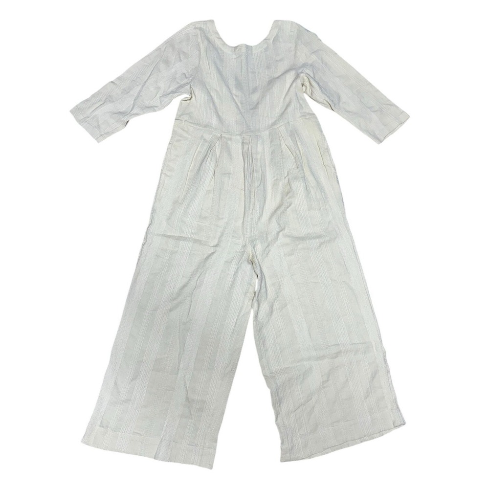 Free People Shiloh Cotton & Linen Jumpsuit‎ Summer Khaki Women's Size Medium